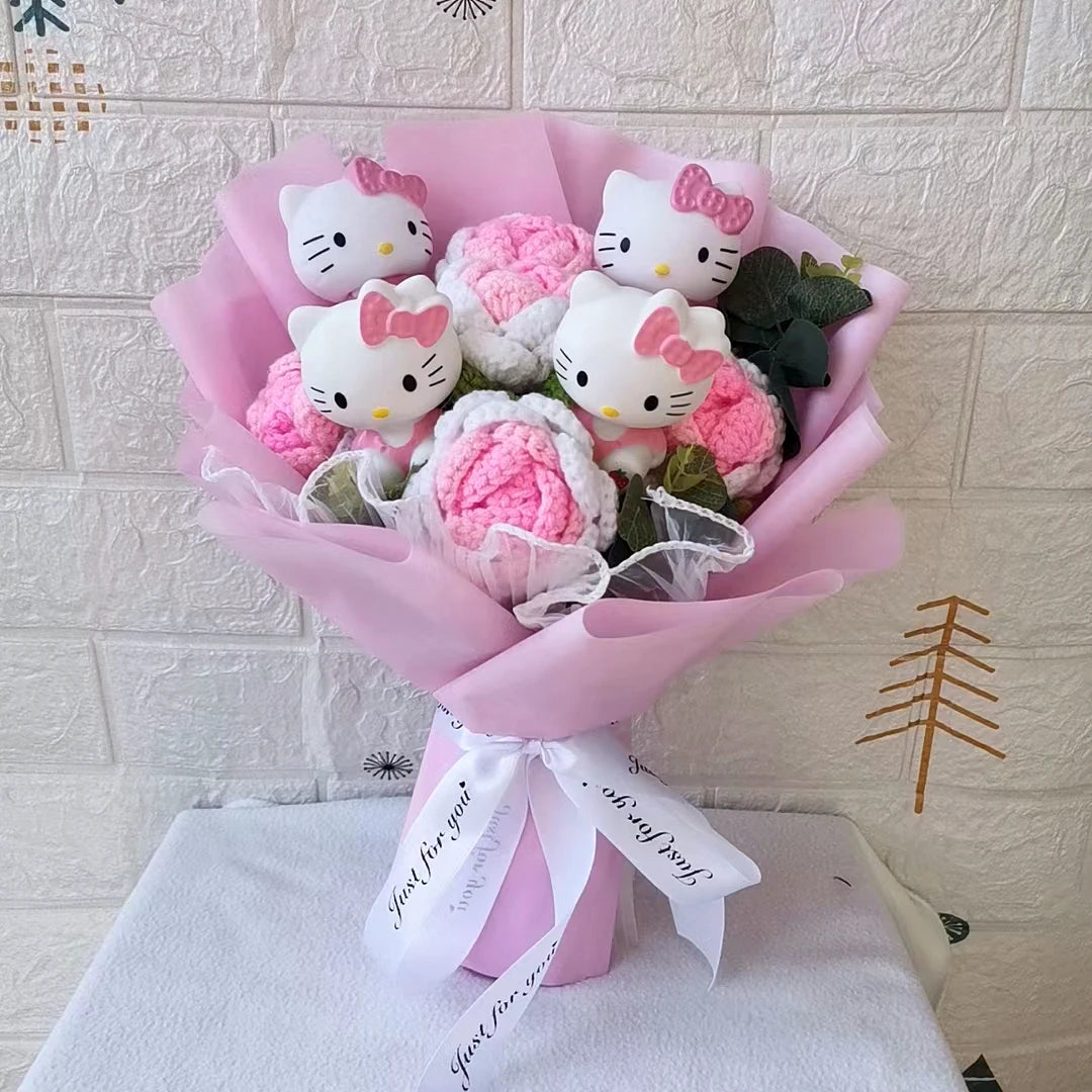 Hello Kitty Knitted Flowers Bouquet